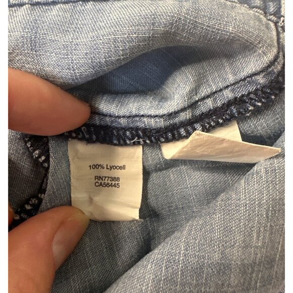 Madewell Denim Mini Skirt With Zipper Closure Pleated Design Womens Size M - Picture 8 of 9